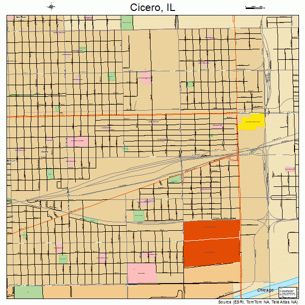 Cicero Illinois Street Map