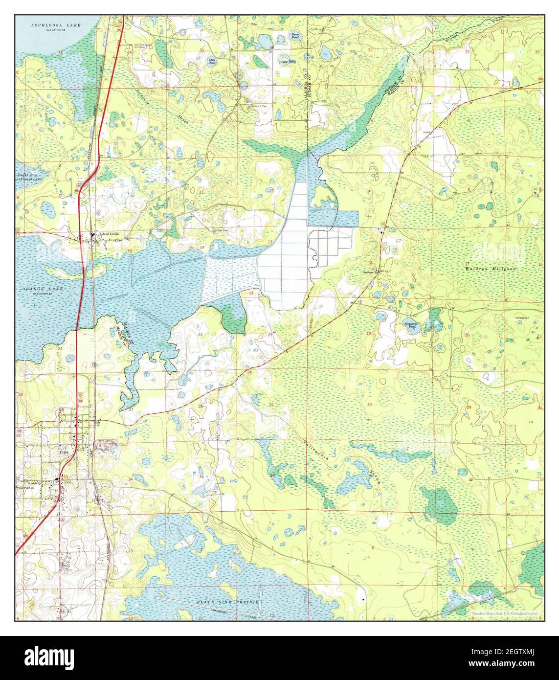 Citra, Florida, map 1967