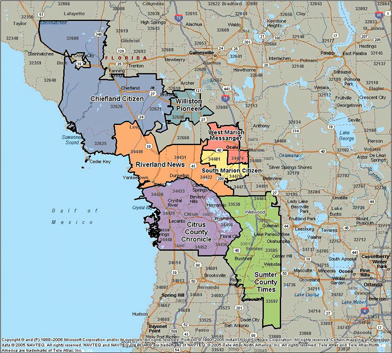Map Of Citrus County Florida