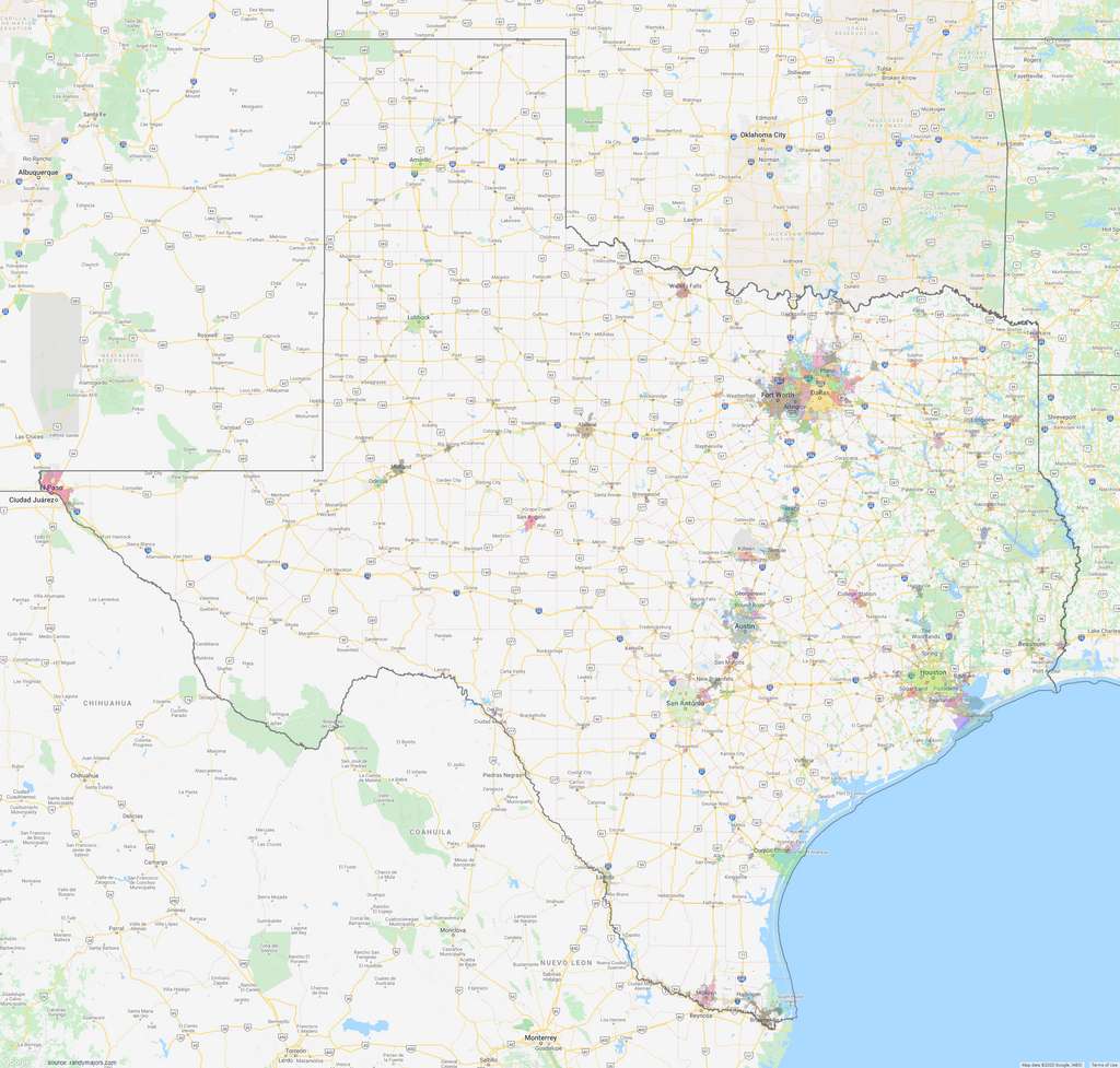 City Limits Maps of each U.S. State