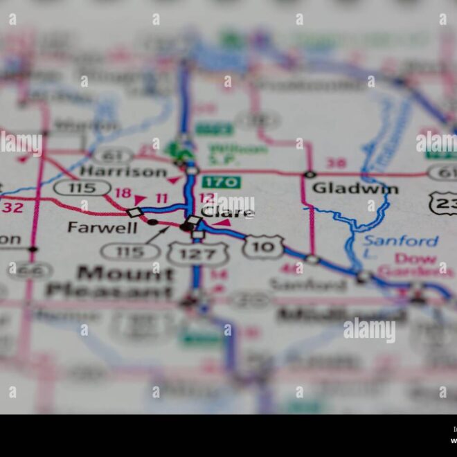 Map Of Clare Michigan