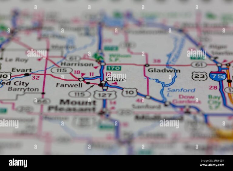 Map Of Clare Michigan