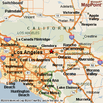 Claremont, California Area Map