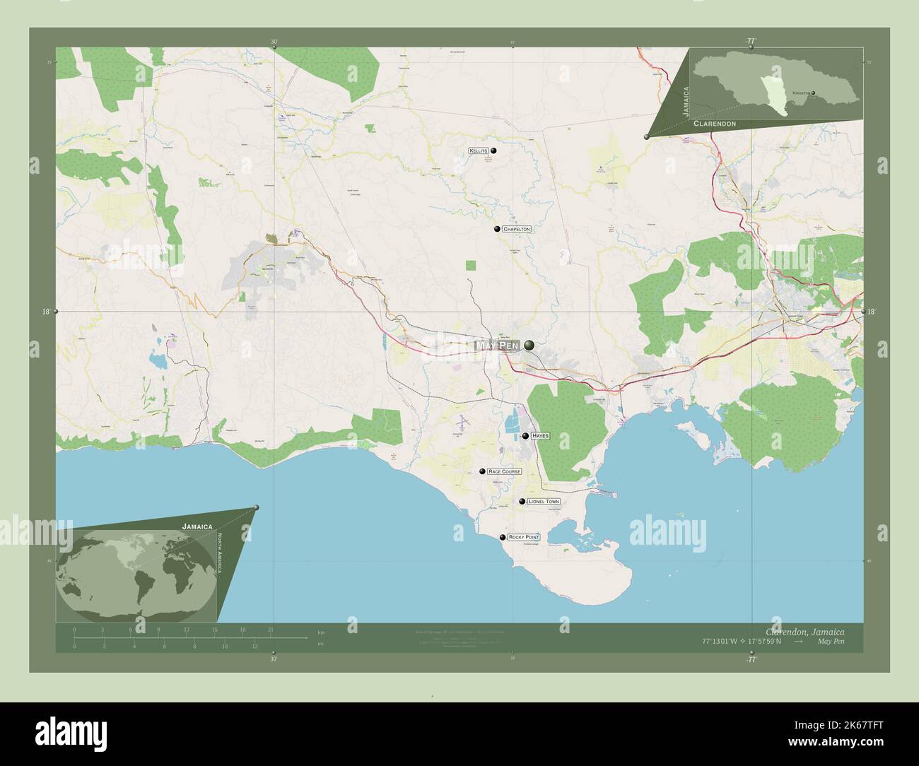 Clarendon Open Street Map