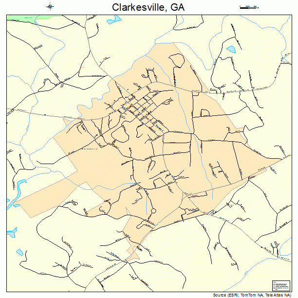 Clarkesville Georgia Street Map