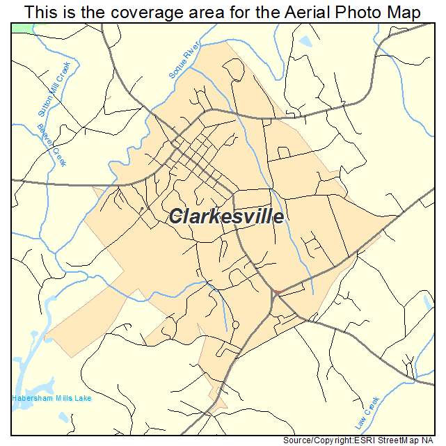 Aerial Photography Map of Clarkesville, GA
