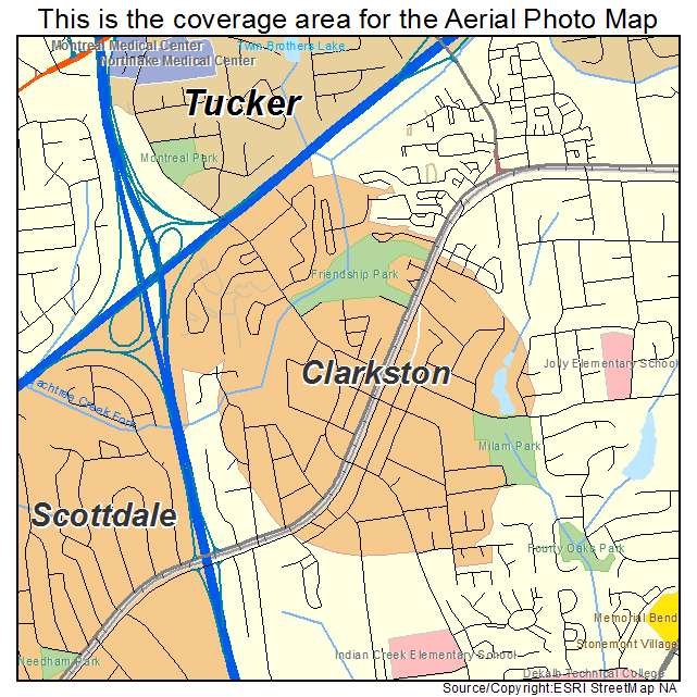 Aerial Photography Map of Clarkston, GA