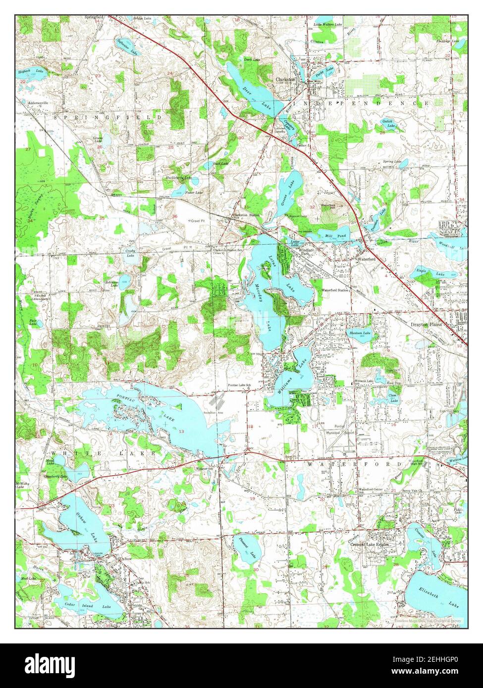 Historic map of Clarkston