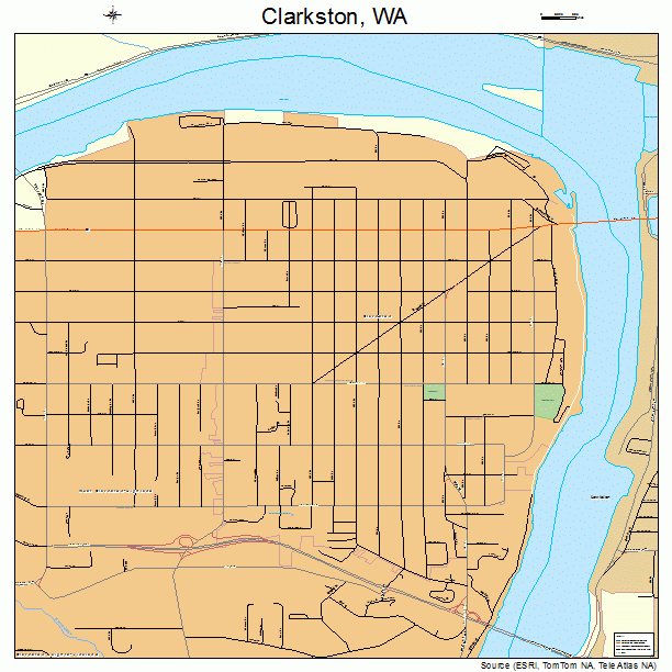 Clarkston Washington Street Map 5312630