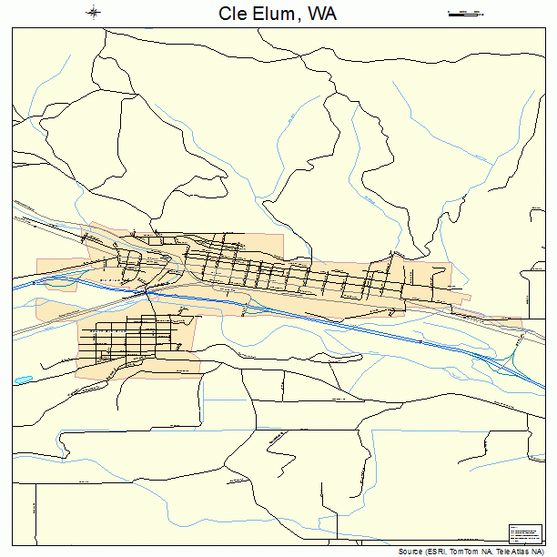 Another Street Map of Cle Elum