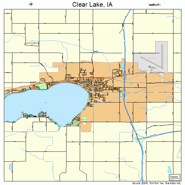 Street Map of Clear Lake, Iowa