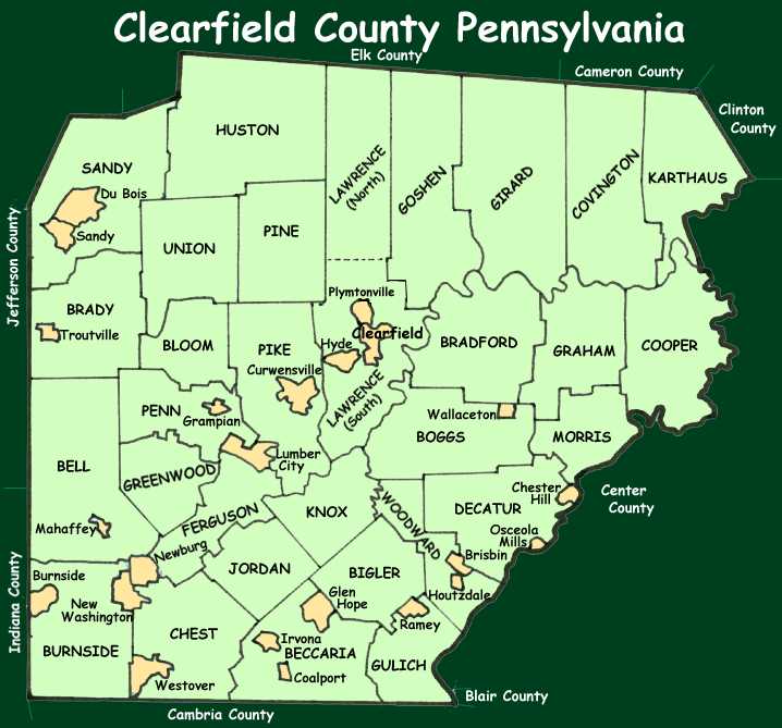 Clearfield County Township Maps