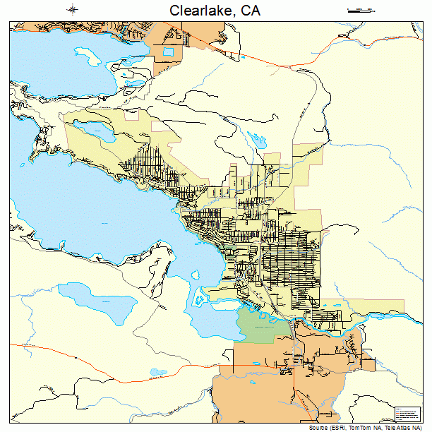 Clearlake California Street Map Duplicate