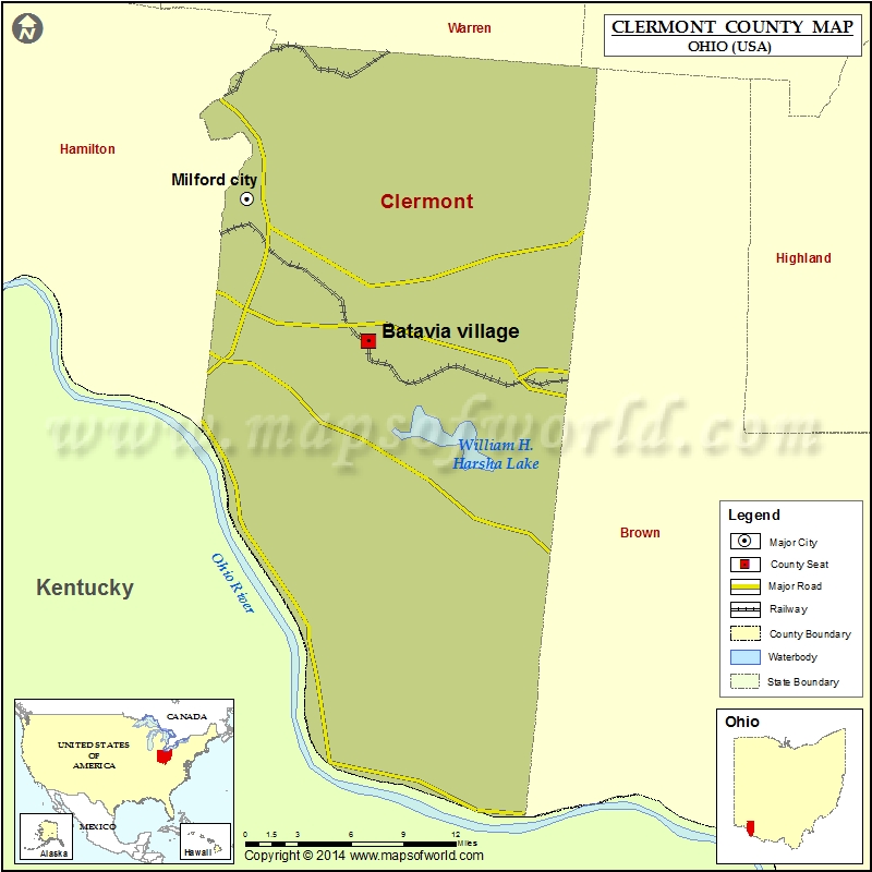 Clermont County Map