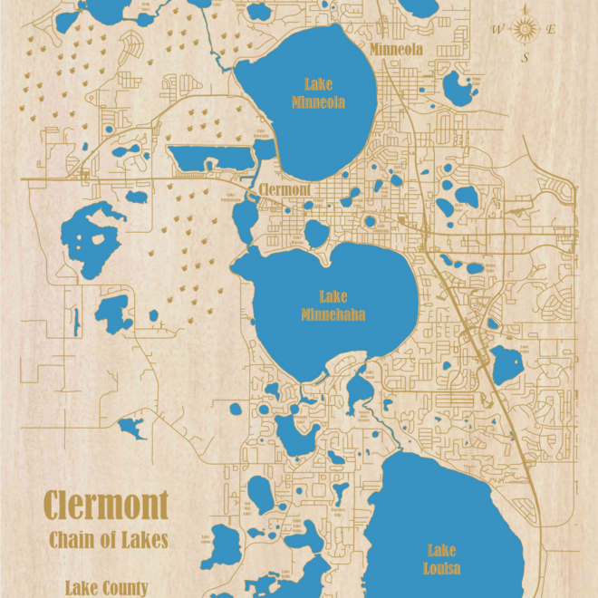 Map Of Clermont Chain Of Lakes