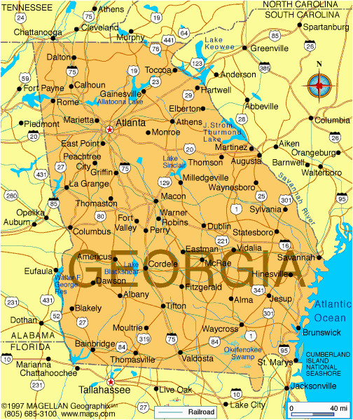 Cleveland Georgia Map