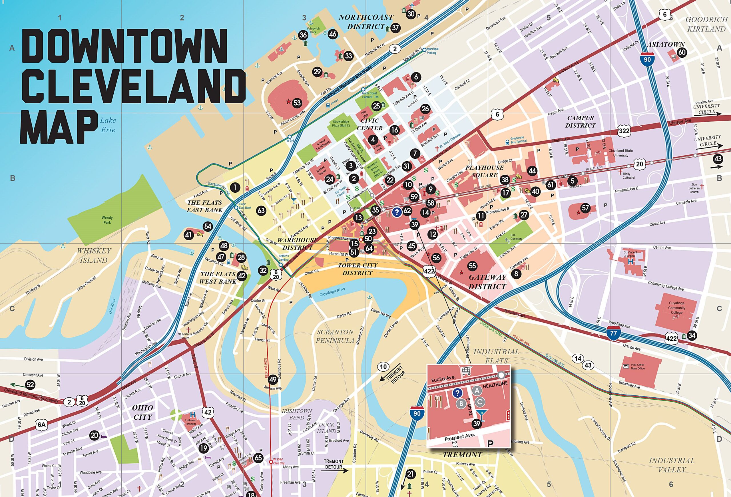 Detailed Maps of Cleveland