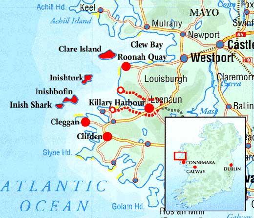 Clifden Area Map
