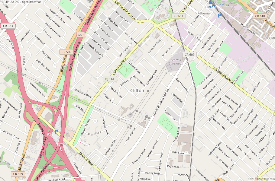 Clifton Map United States