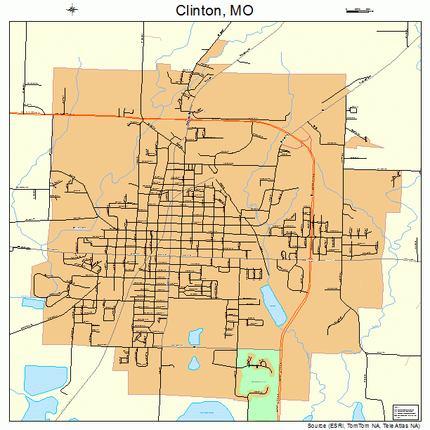 Clinton Missouri Street Map 2914986 (Alternate)