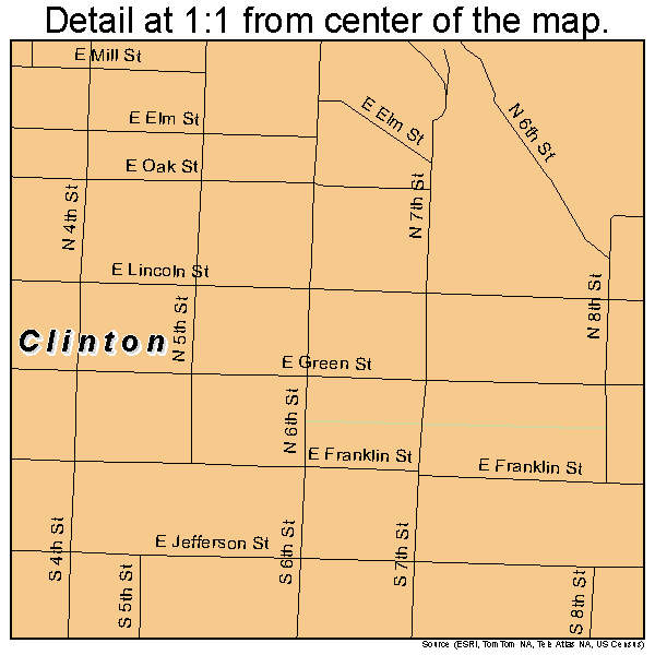 Clinton Missouri Street Map 2914986