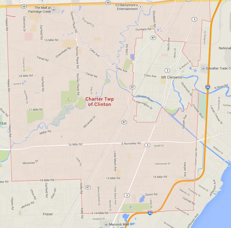 Clinton Township, Michigan Map