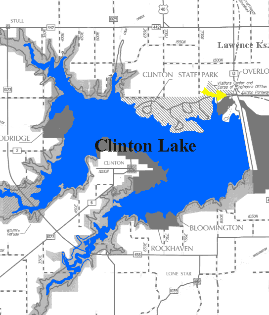 Clinton Lake Kansas Map - Luca S. Beike