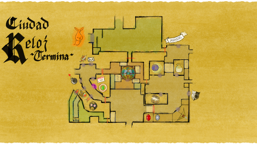 Clock Town Map by Honokawa
