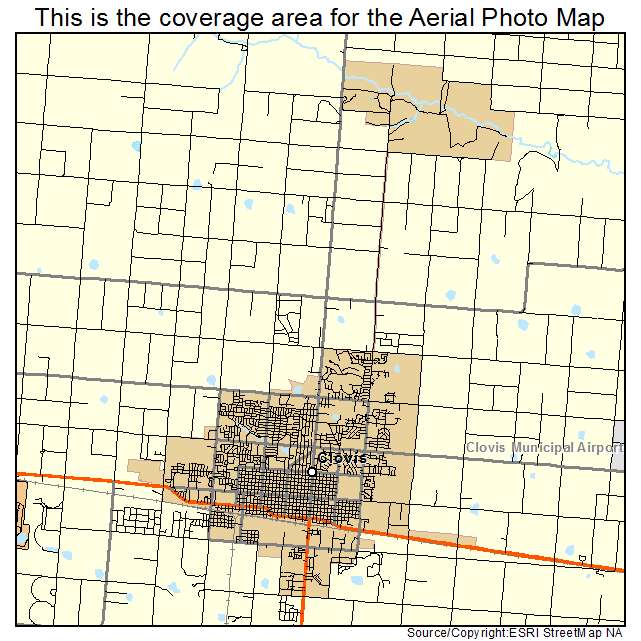 Aerial Photography Map of Clovis, New Mexico