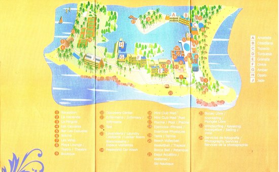 Map of village - Club Med Cancun Yucatan