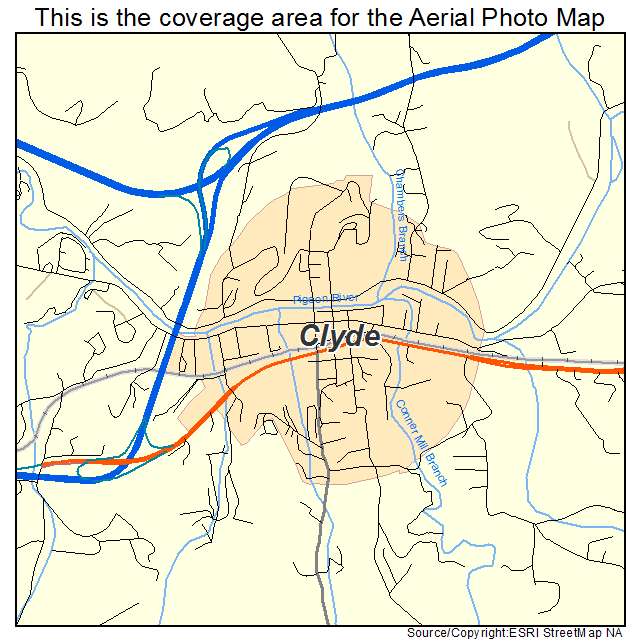 Aerial Photography Map of Clyde, NC