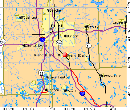 Map Of Grand Blanc Michigan - East Map