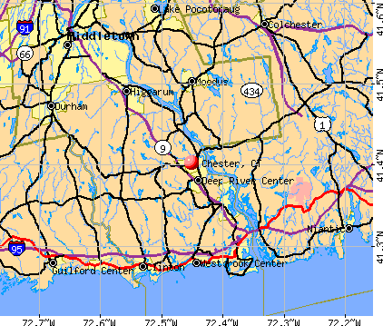 Chester, Connecticut Profile Map