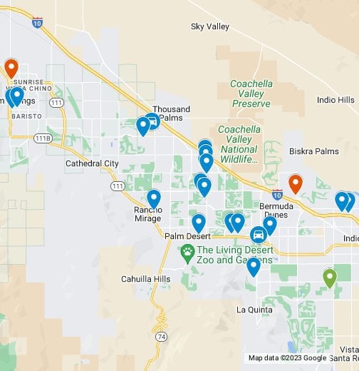 Coachella 2023 Shuttle Stops Map