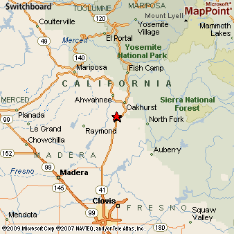 Coarsegold Area Map