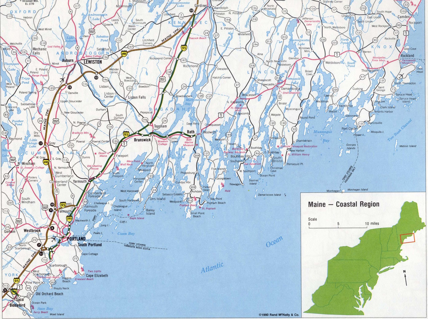 Printable Map Of Maine Coast