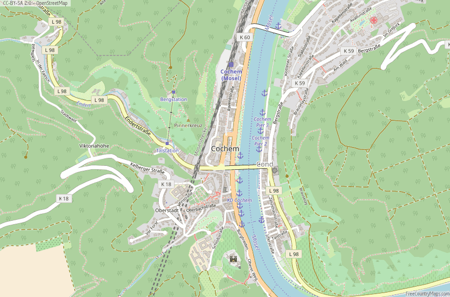 Cochem Map Germany with Latitude & Longitude