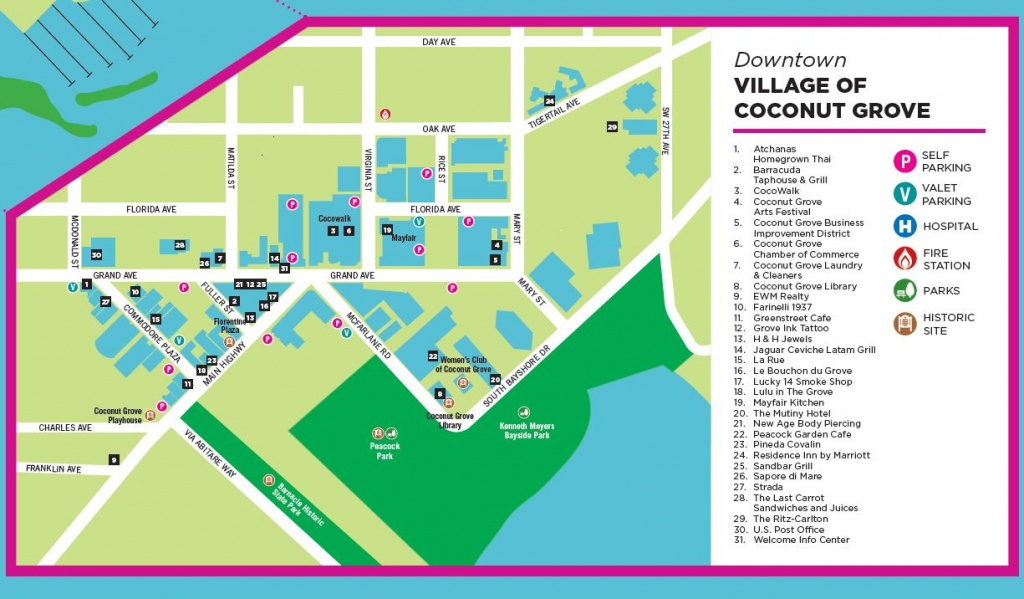 Coconut Grove Florida map