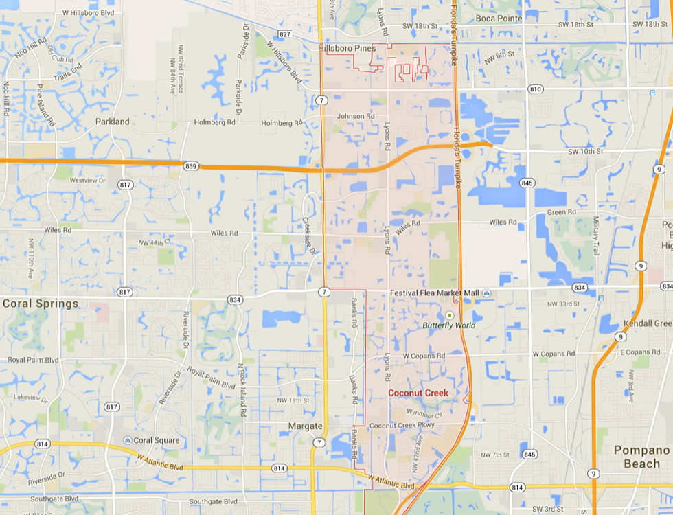 Coconut Creek Florida Map - United States