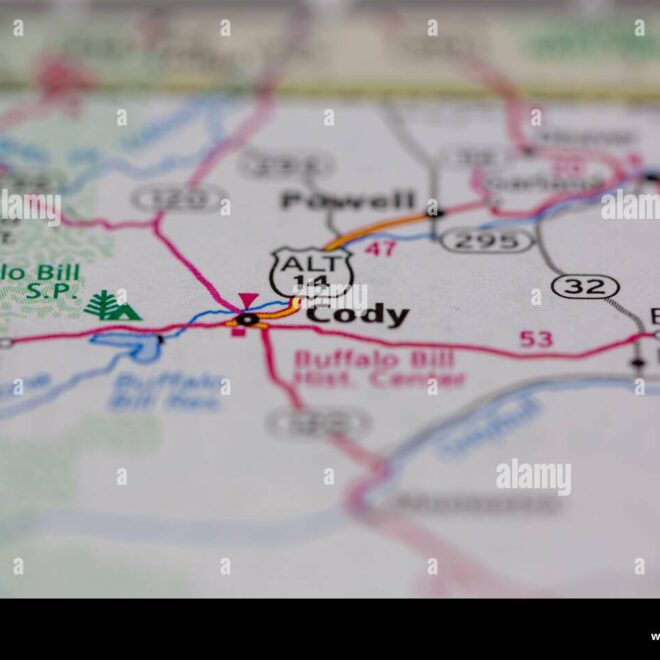 Map Of Cody Wyoming