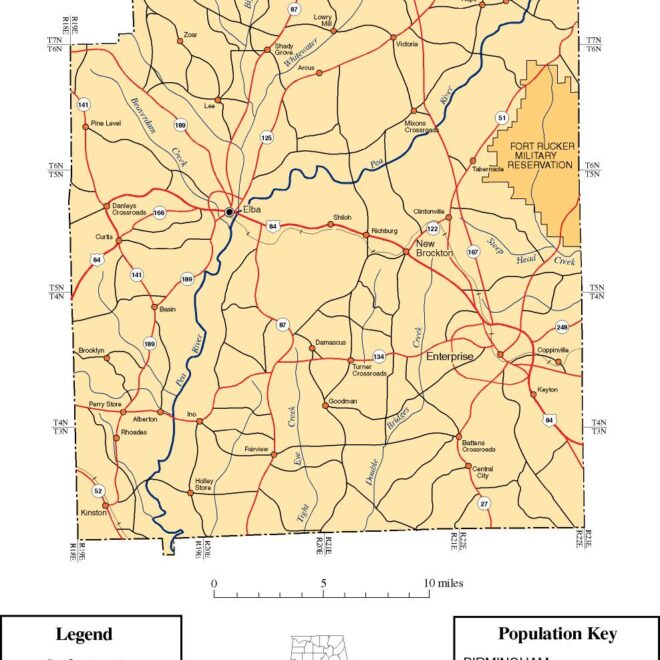Map Of Coffee County Alabama