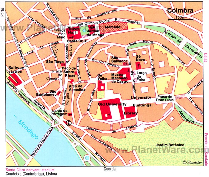Tourist Attractions in Coimbra map