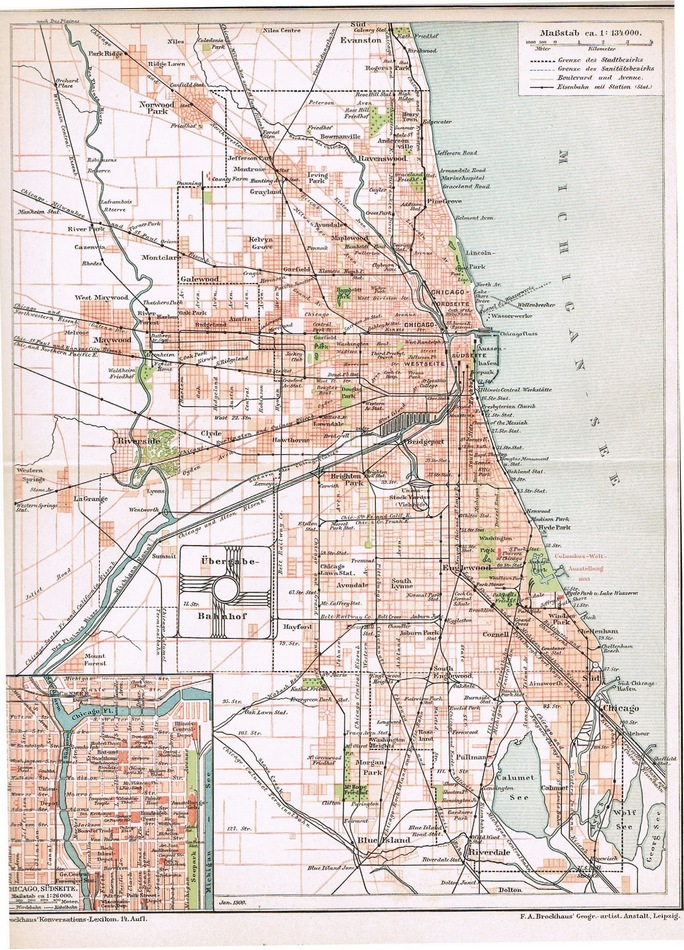 Old Chicago Map from Curioshop