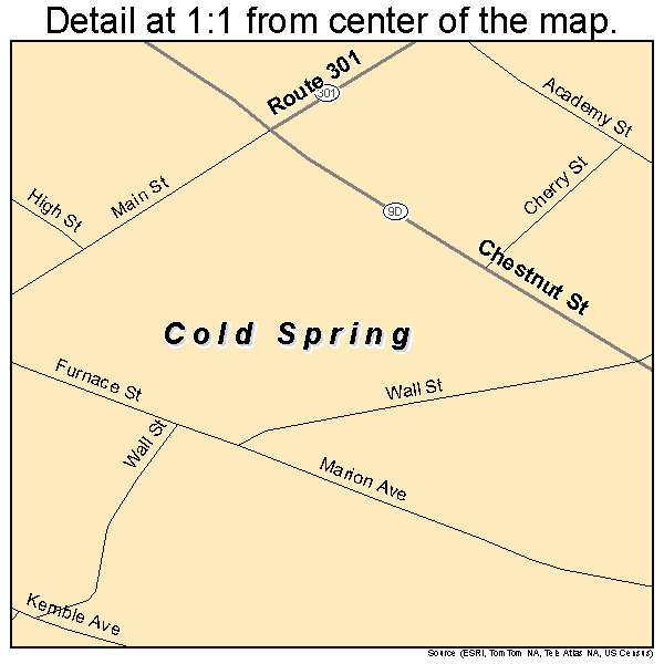 Cold Spring New York Street Map 3616936
