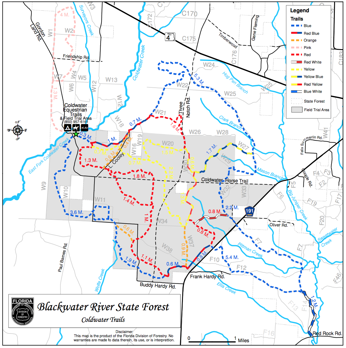 Coldwater Recreation Area - Trailmeister Map
