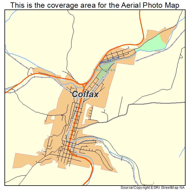 Aerial Photography Map of Colfax, WA