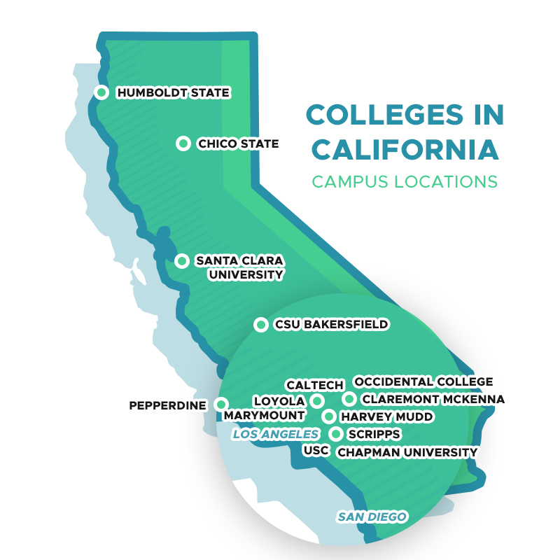 Colleges In California Map Printable Maps