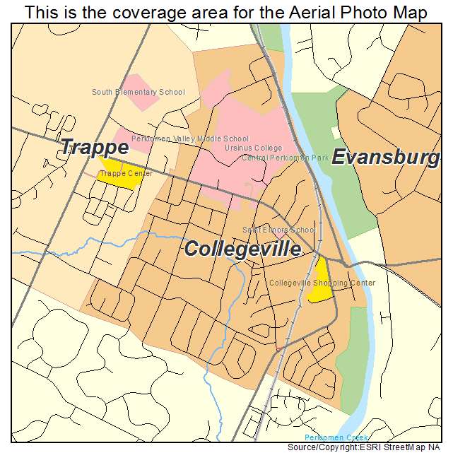 Aerial Photography Map of Collegeville, PA