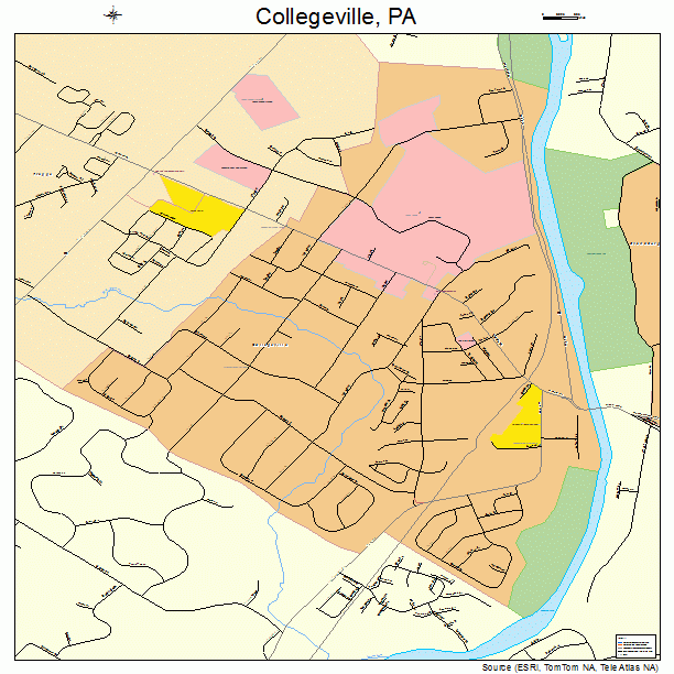 Collegeville Pennsylvania Street Map 4215192