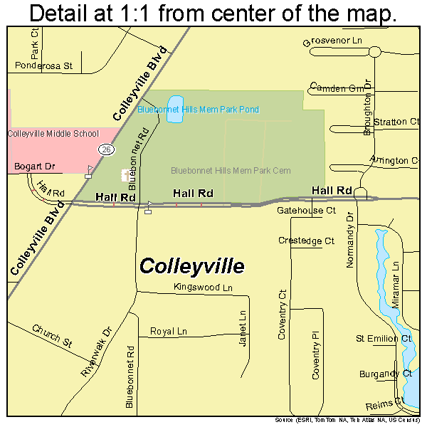 Colleyville Texas Street Map 4815988